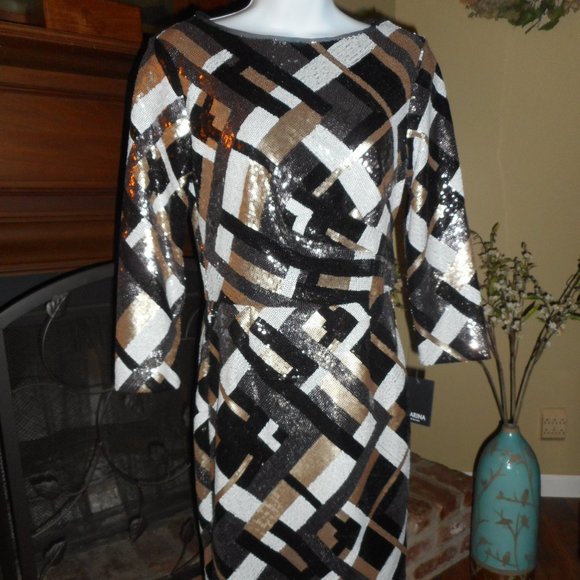 NWT Marina full sequins dress, 4 - Picture 3 of 8